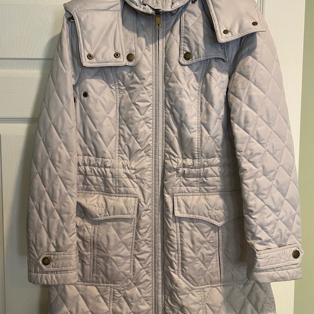 Burberry Light Gray Quilted Puffer Jacket